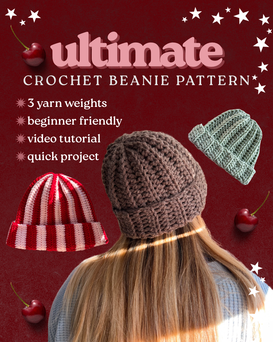 Ultimate Crochet Beanie Pattern | Beginner Friendly | Weight 4,5&6 Yarn | Video Tutorial