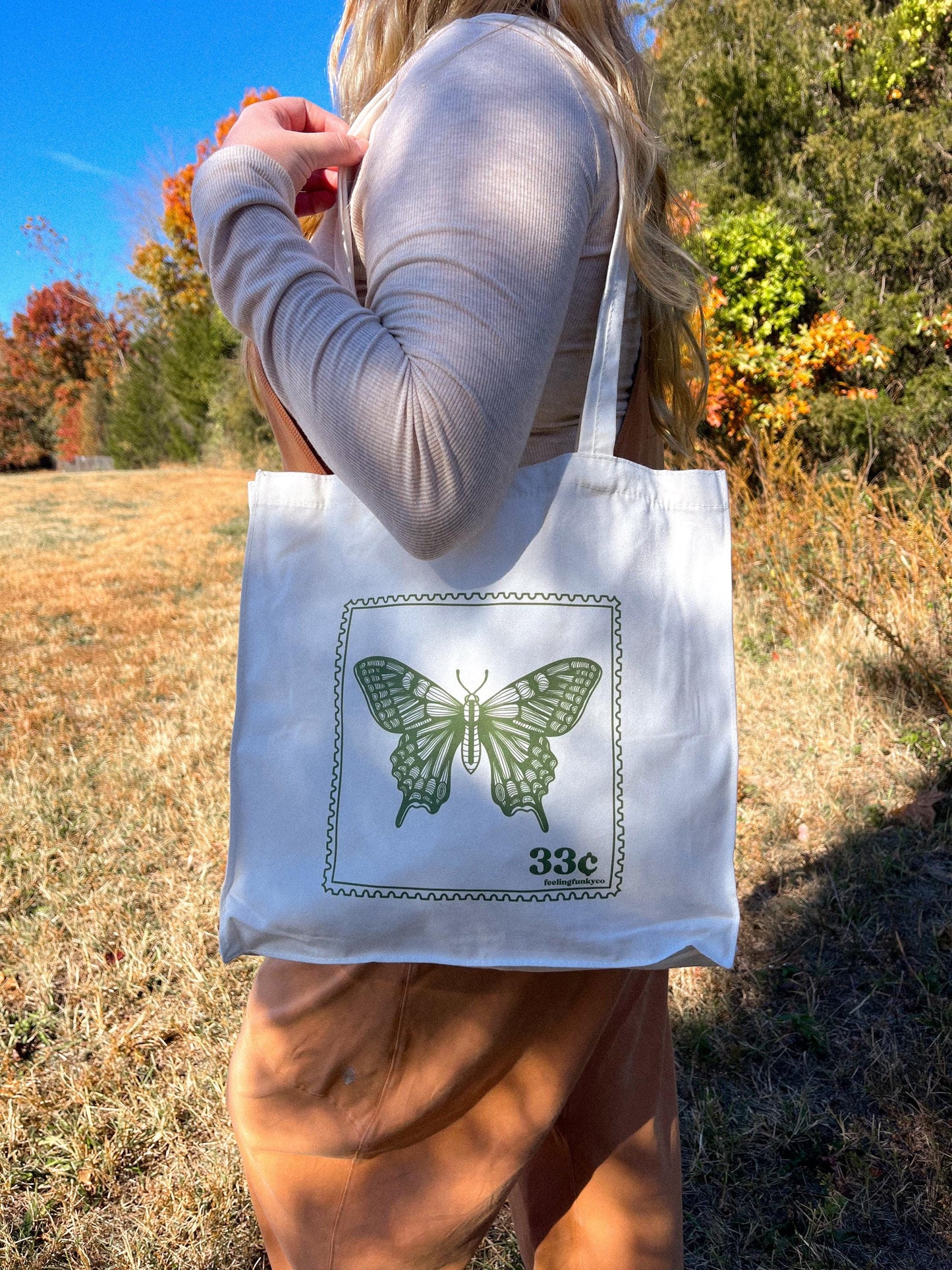 Butterfly Stamp Tote Bag