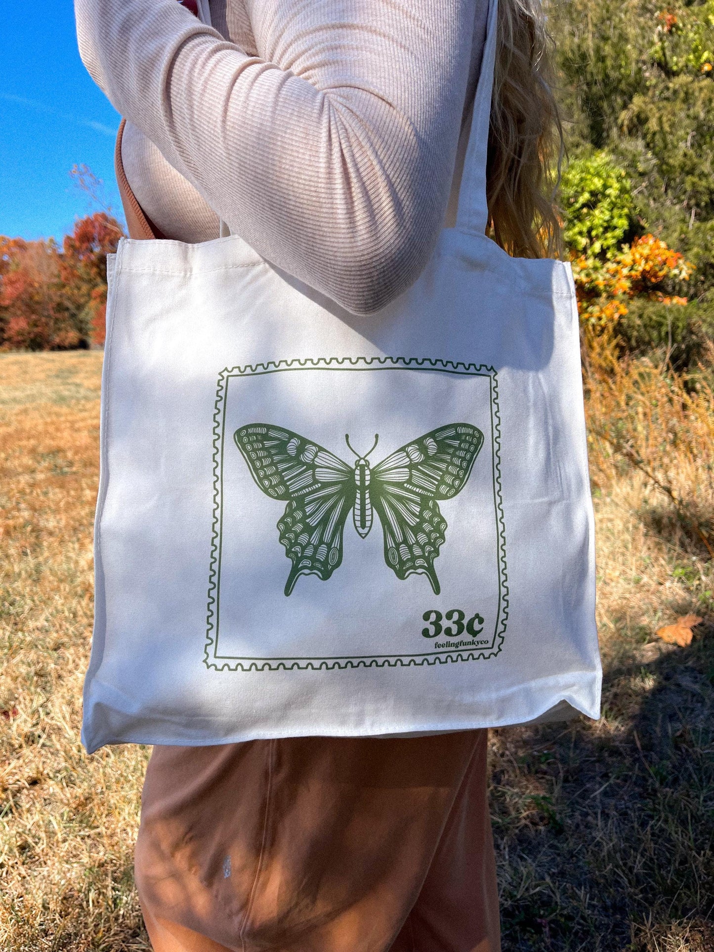 Butterfly Stamp Tote Bag