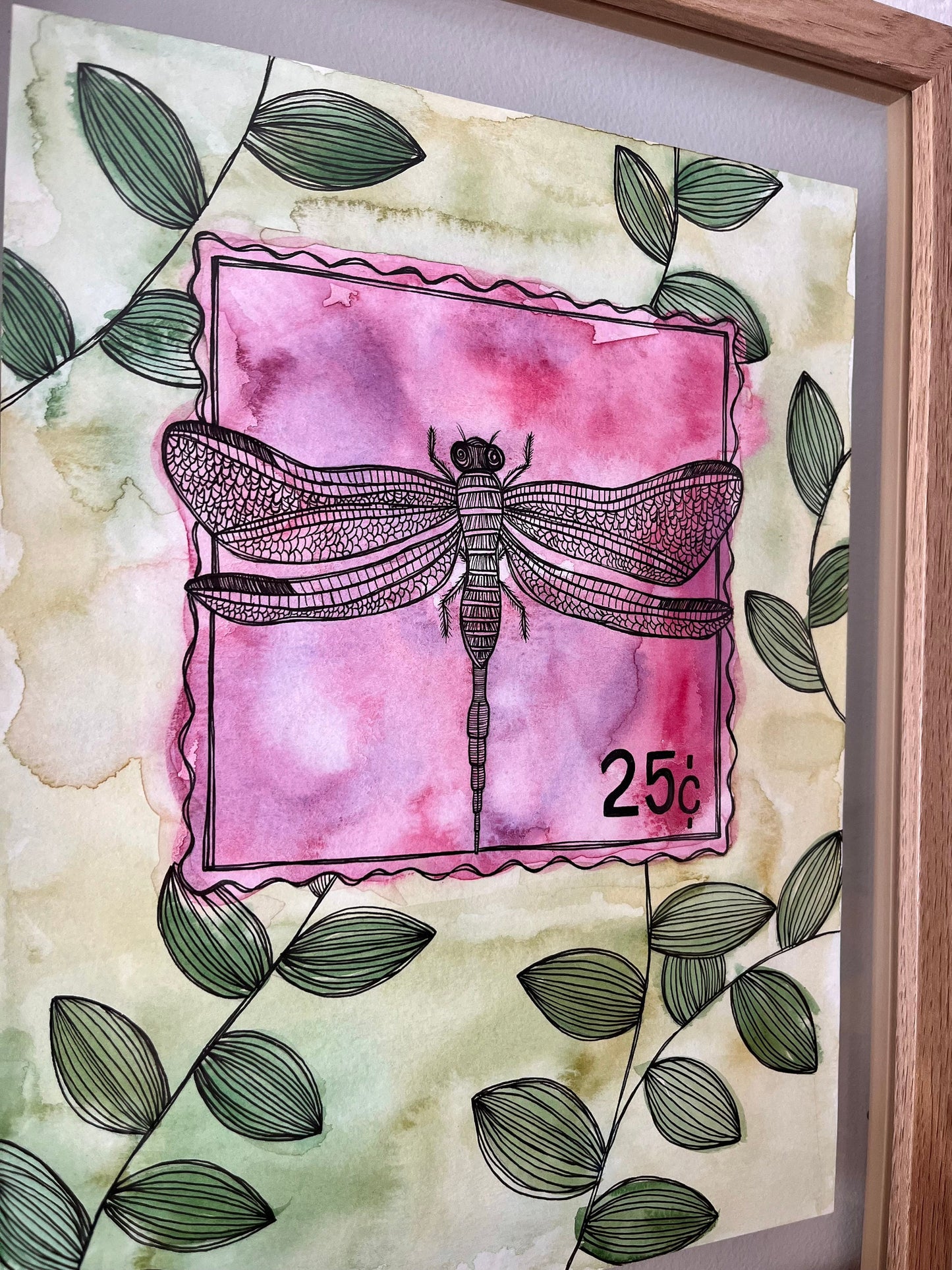 Dragonfly Stamp | Art Print | 8x10