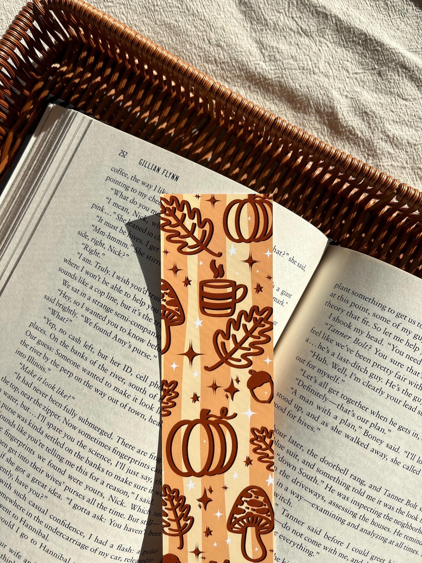 Cozy Fall Bookmark | Autumn Pumpkin Bookmark
