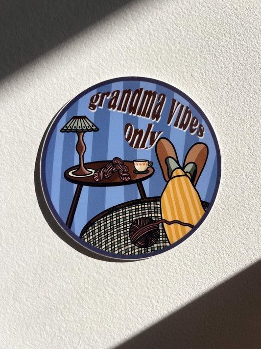 Grandma Vibes Sticker | Crochet & Knit Sticker