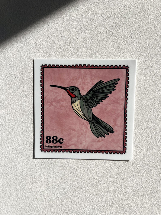 Hummingbird Stamp Sticker | Angel Number Sticker