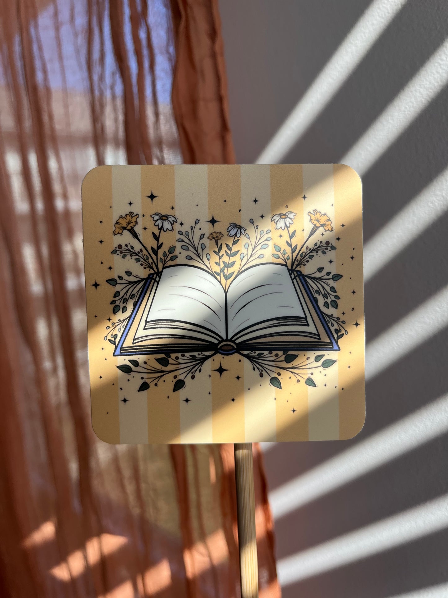 Book & Flowers Sticker | Yellow