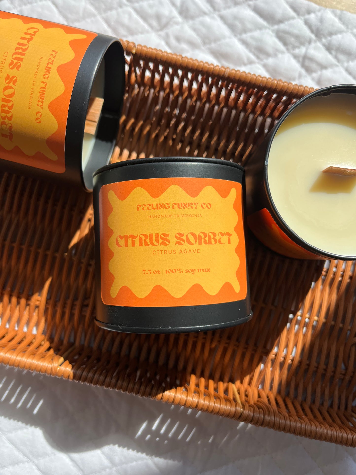 Citrus Sorbet Candle | 7.5 oz. | 100% Soy Wax Non-Toxic Candle