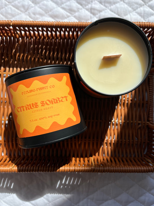 Citrus Sorbet Candle | 7.5 oz. | 100% Soy Wax Non-Toxic Candle
