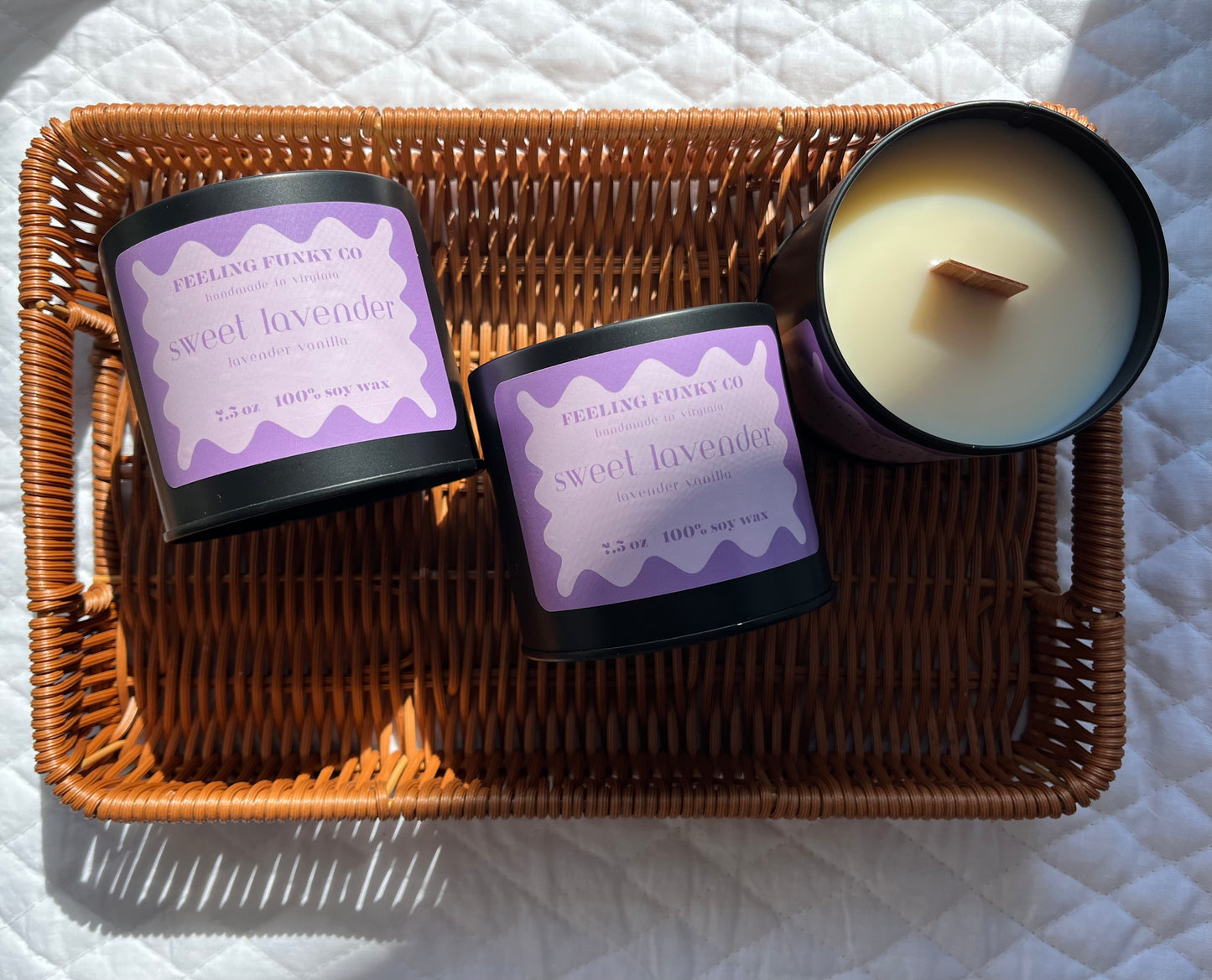 Sweet Lavender Candle | 7.5 oz. | 100% Soy Wax Non-Toxic Candle