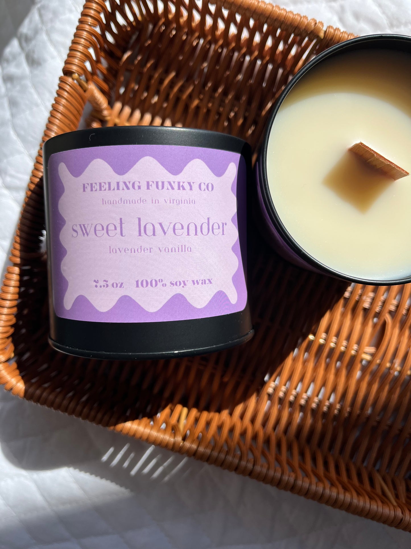 Sweet Lavender Candle | 7.5 oz. | 100% Soy Wax Non-Toxic Candle