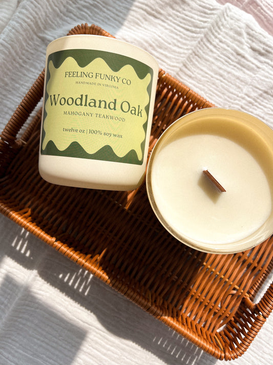 Woodland Oak Candle | 12 oz. | 100% Soy Wax Non-Toxic Candle