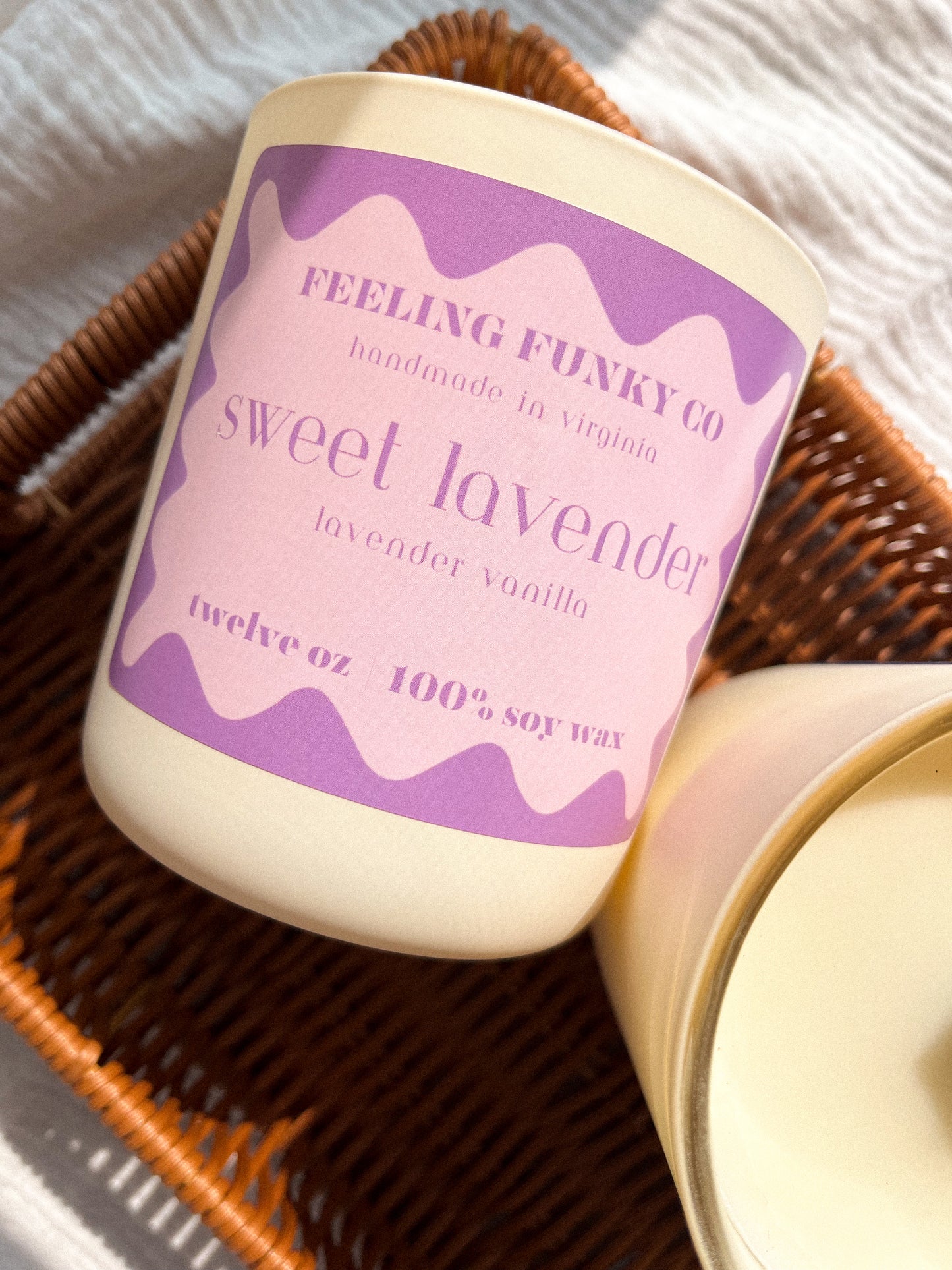 Sweet Lavender Candle | 12 oz. | 100% Soy Wax Non-Toxic Candle