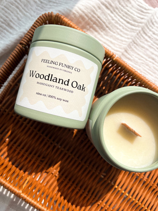 Woodland Oak Candle | 9 oz. | 100% Soy Wax Non-Toxic Candle