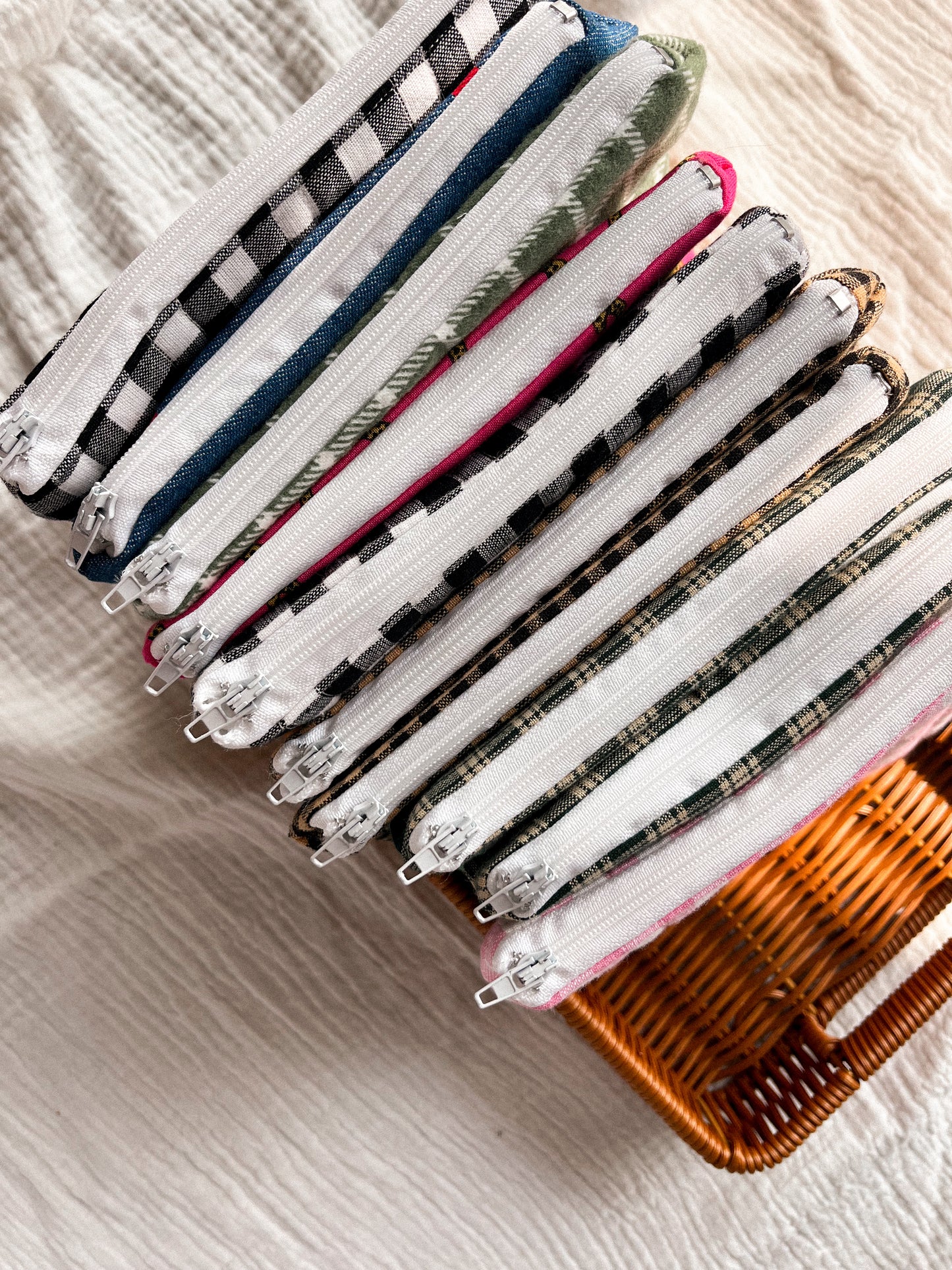 Quilted Hand-Sewn Zipper Pouch | 7 in. x 5.5 in.