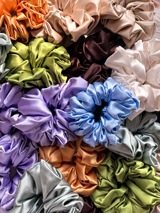 Hand Sewn Satin XL Scrunchie