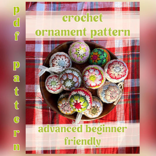 Crochet Ornament Pattern | Granny Pedal | Crochet Christmas Ornament Pattern