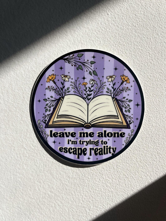 Leave Me Alone Book Lover Sticker | Kindle Sticker