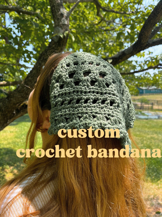 Custom Crochet Bandana | Handmade To Order