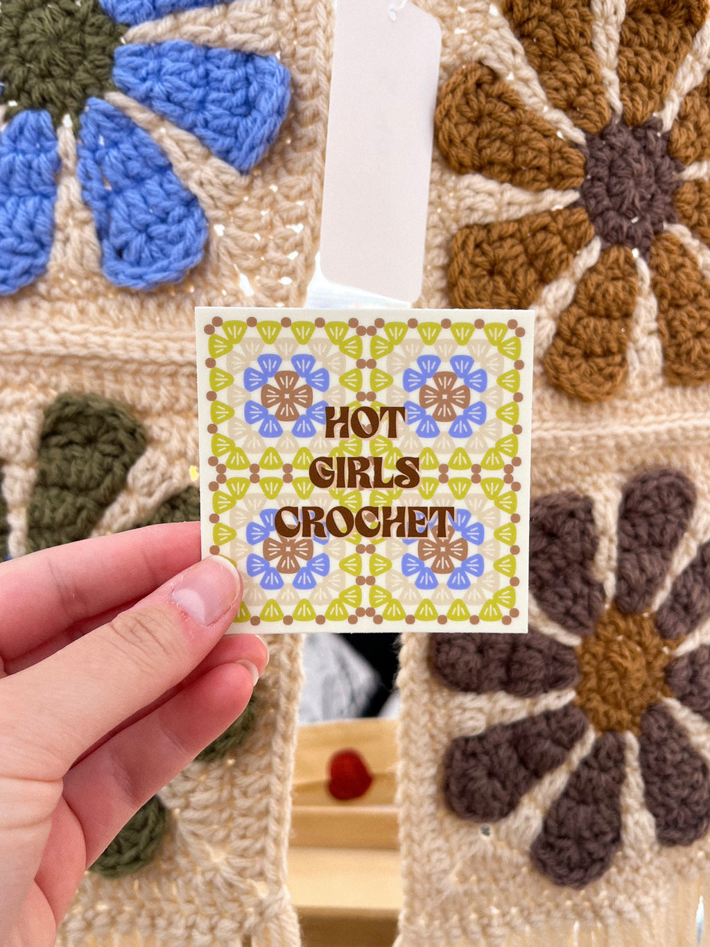 Hot Girls Crochet Sticker