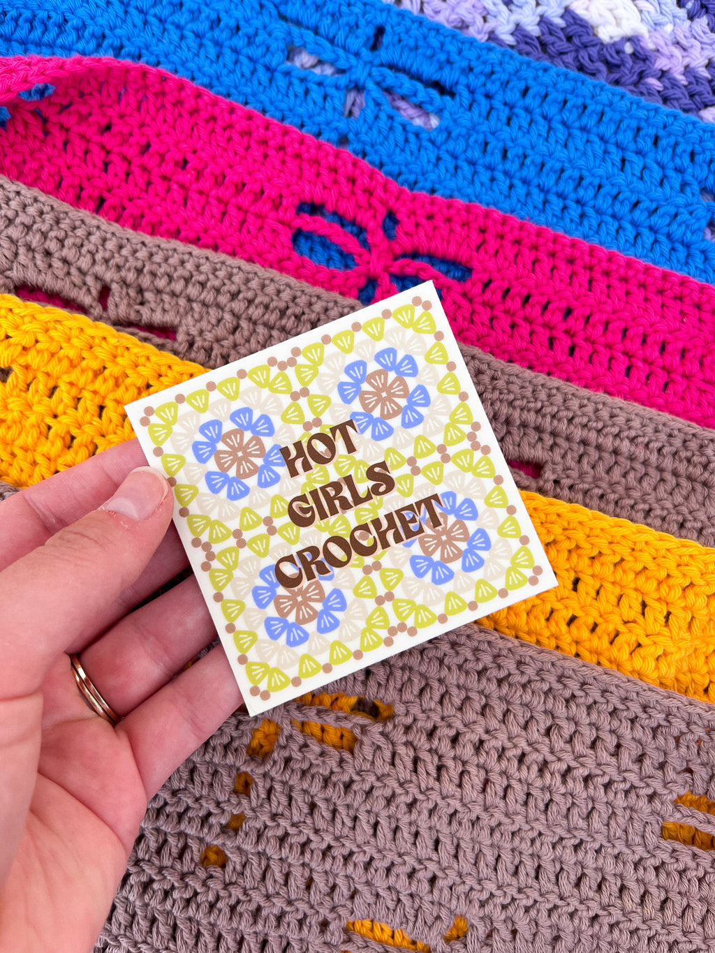 Hot Girls Crochet Sticker