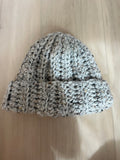 crochet chunky beanie | heather gray