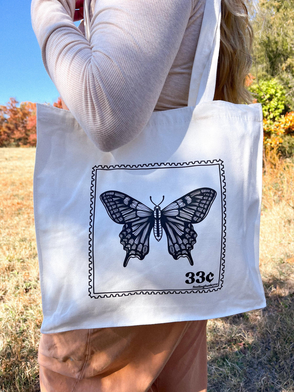 Butterfly Stamp Tote Bag