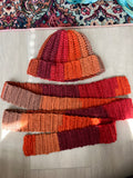 crochet & skinny scarf set