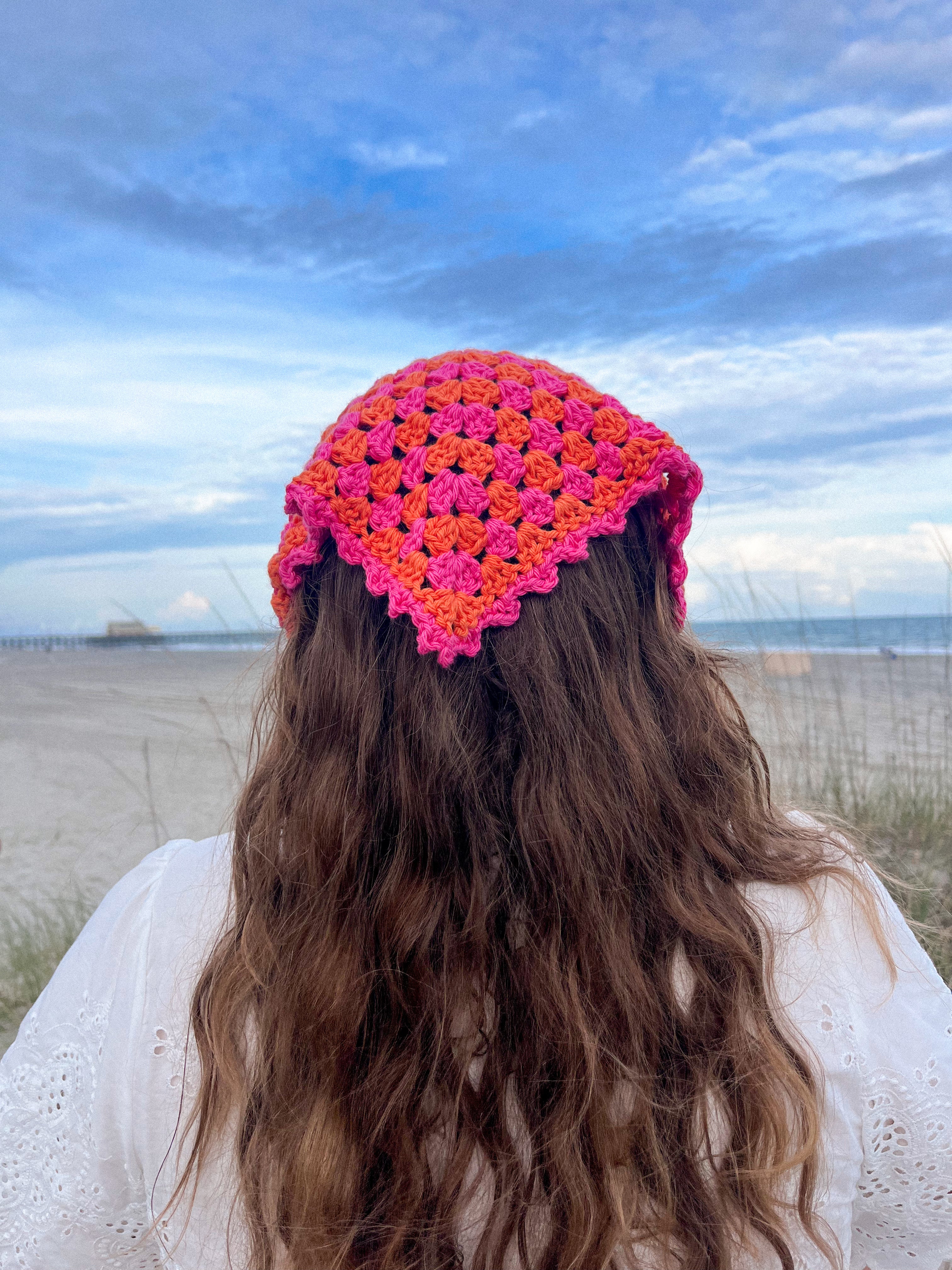 Handmade Granny Stitch Crochet Bandana | Custom & Made to Order