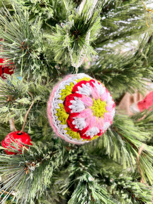 Crochet Granny Pedal Ornaments | Crochet Christmas Ornament