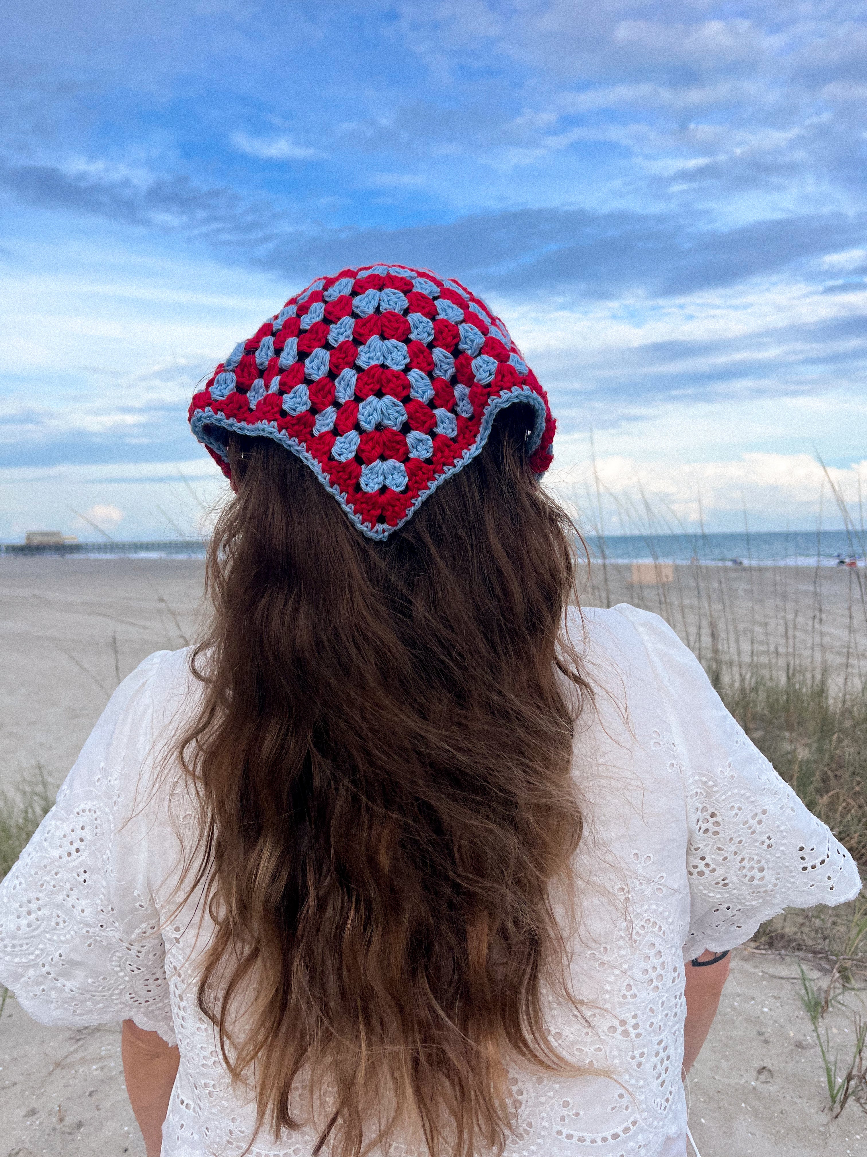 Handmade Granny Stitch Crochet Bandana | Custom & Made to Order