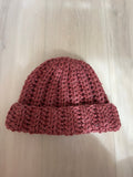 crochet chunky beanie | maroon￼