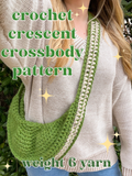 Crochet Crescent Crossbody Bag | Yarn Weight 6 🌙 | Advanced Beginner Crochet Pattern