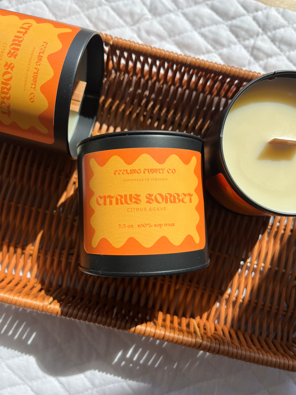 Citrus Sorbet Candle | 7.5 oz. | 100% Soy Wax Non-Toxic Candle