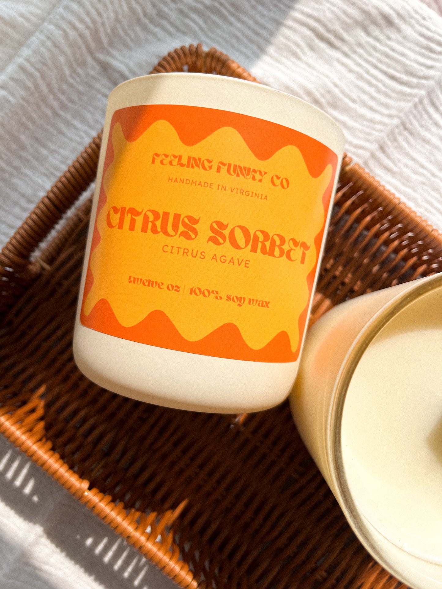 Citrus Sorbet Candle | 12 oz. | 100% Soy Wax Non-Toxic Candle