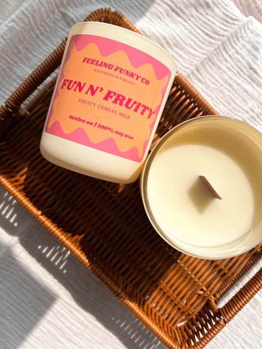 Fun n' Fruity Candle | 12 oz. | 100% Soy Wax Non-Toxic Candle
