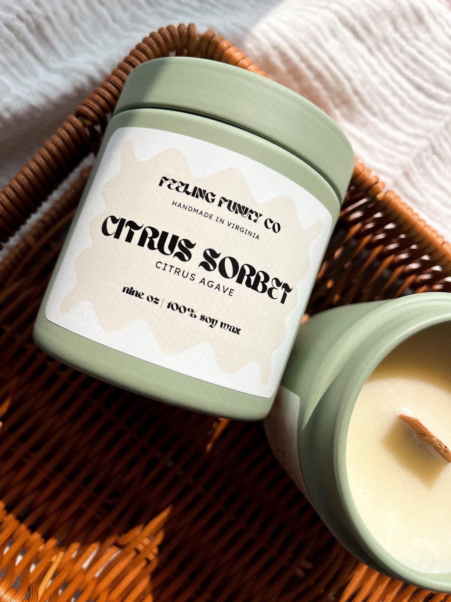 Citrus Sorbet Candle | 9 oz. | 100% Soy Wax Non-Toxic Candle