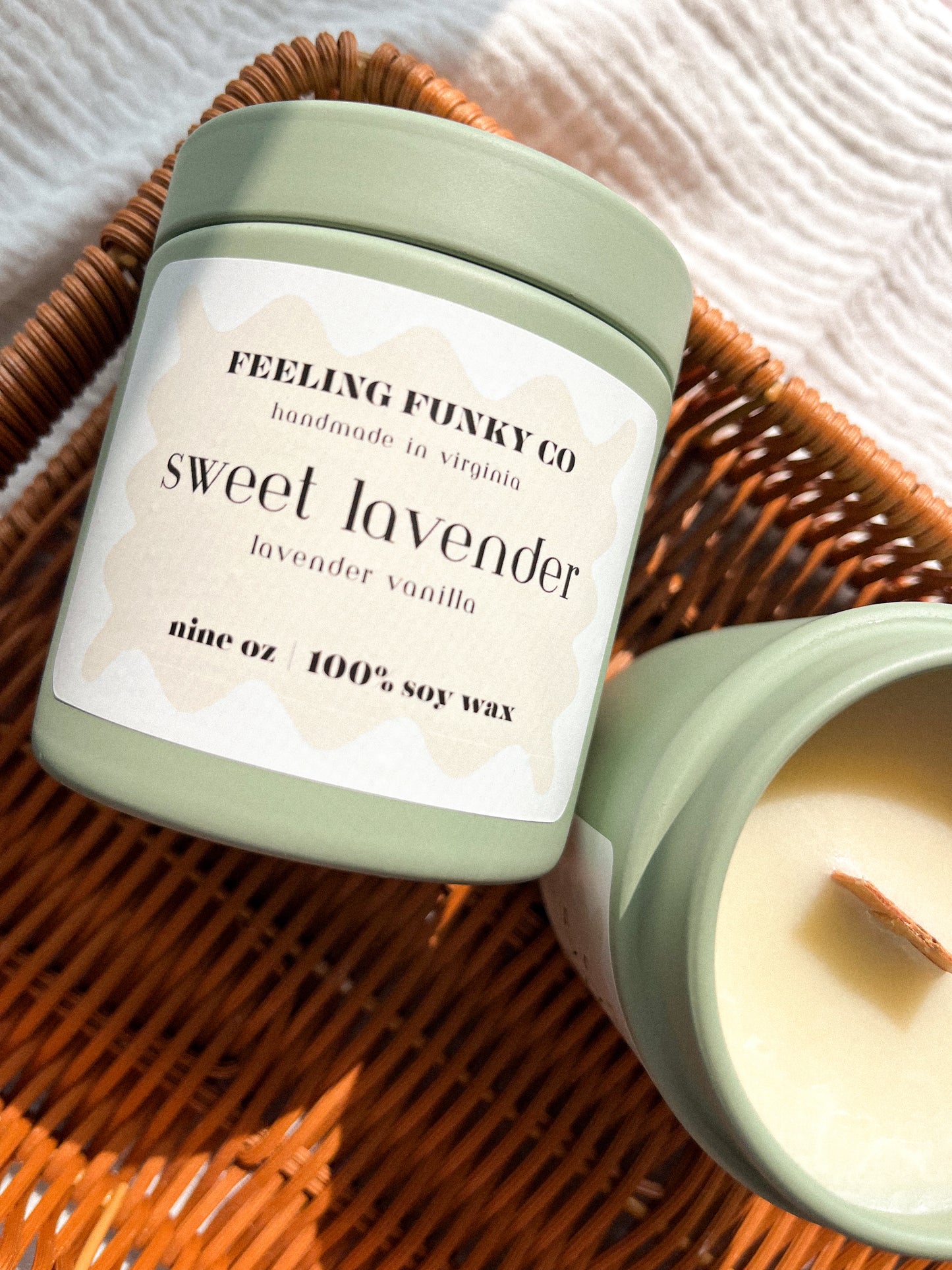 Sweet Lavender Candle | 9 oz. | 100% Soy Wax Non-Toxic Candle