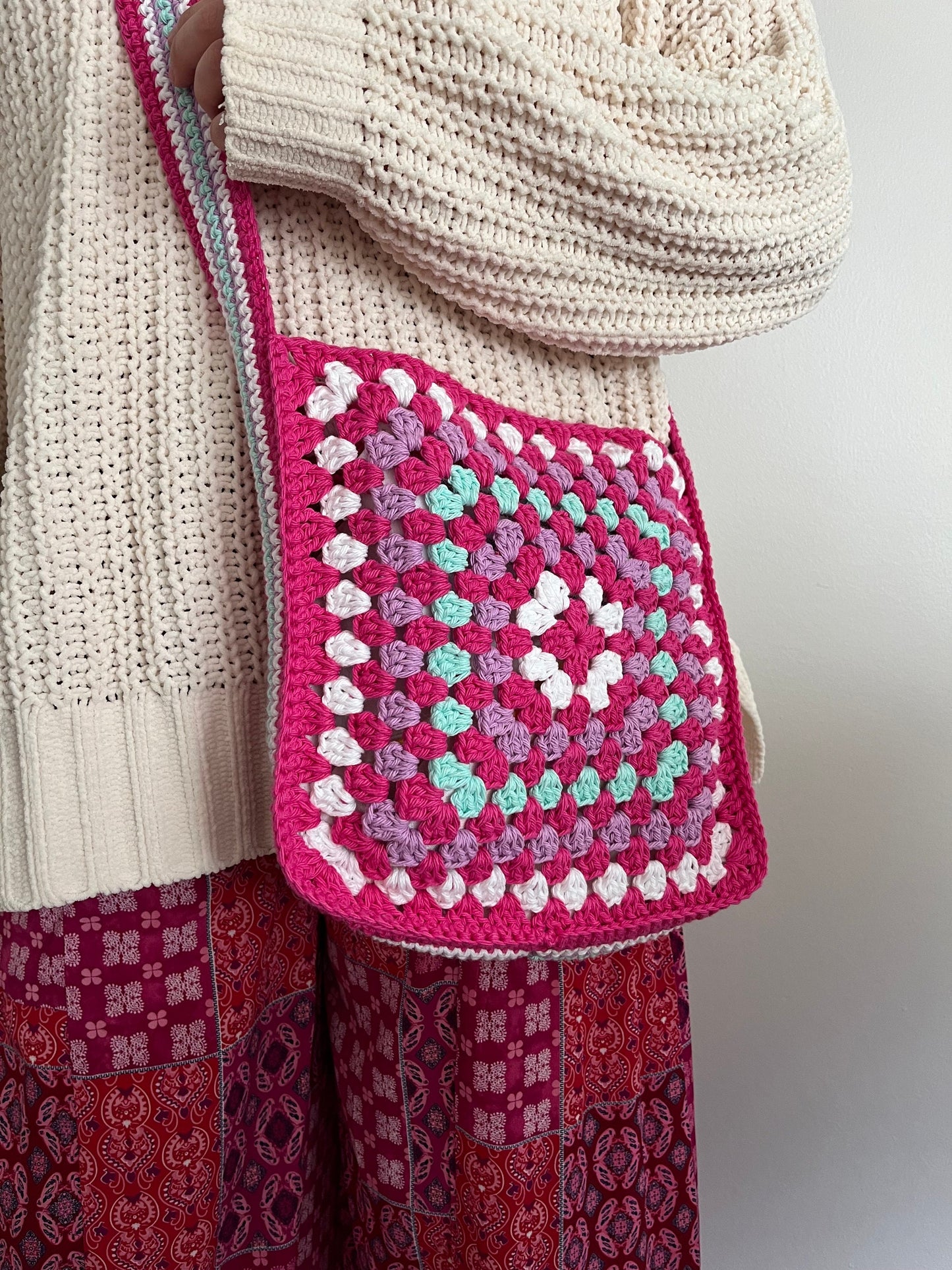 Crochet Granny Square Crossbody Bag | Beginner Friendly | Crochet PDF Pattern