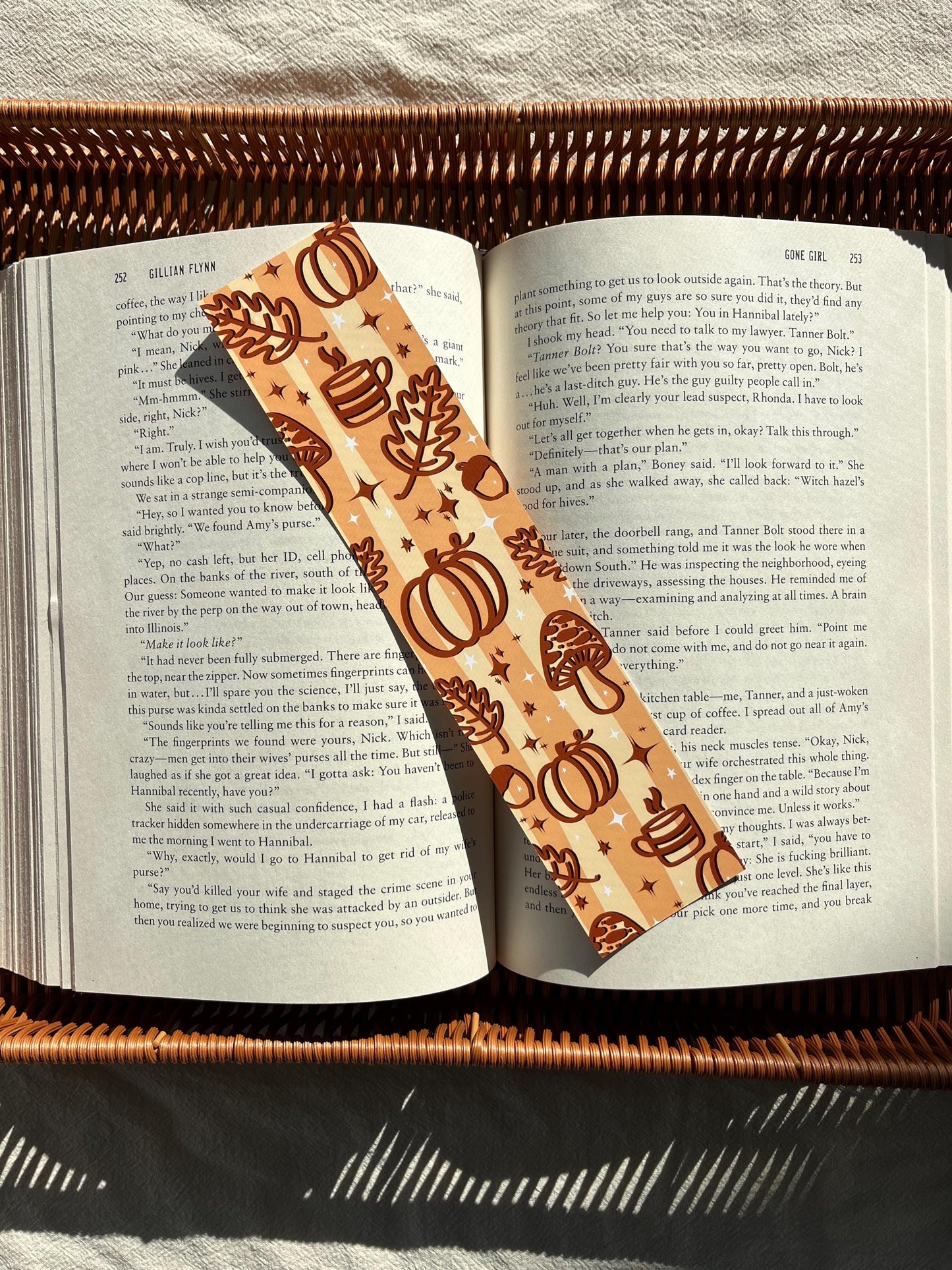 Cozy Fall Bookmark | Autumn Pumpkin Bookmark