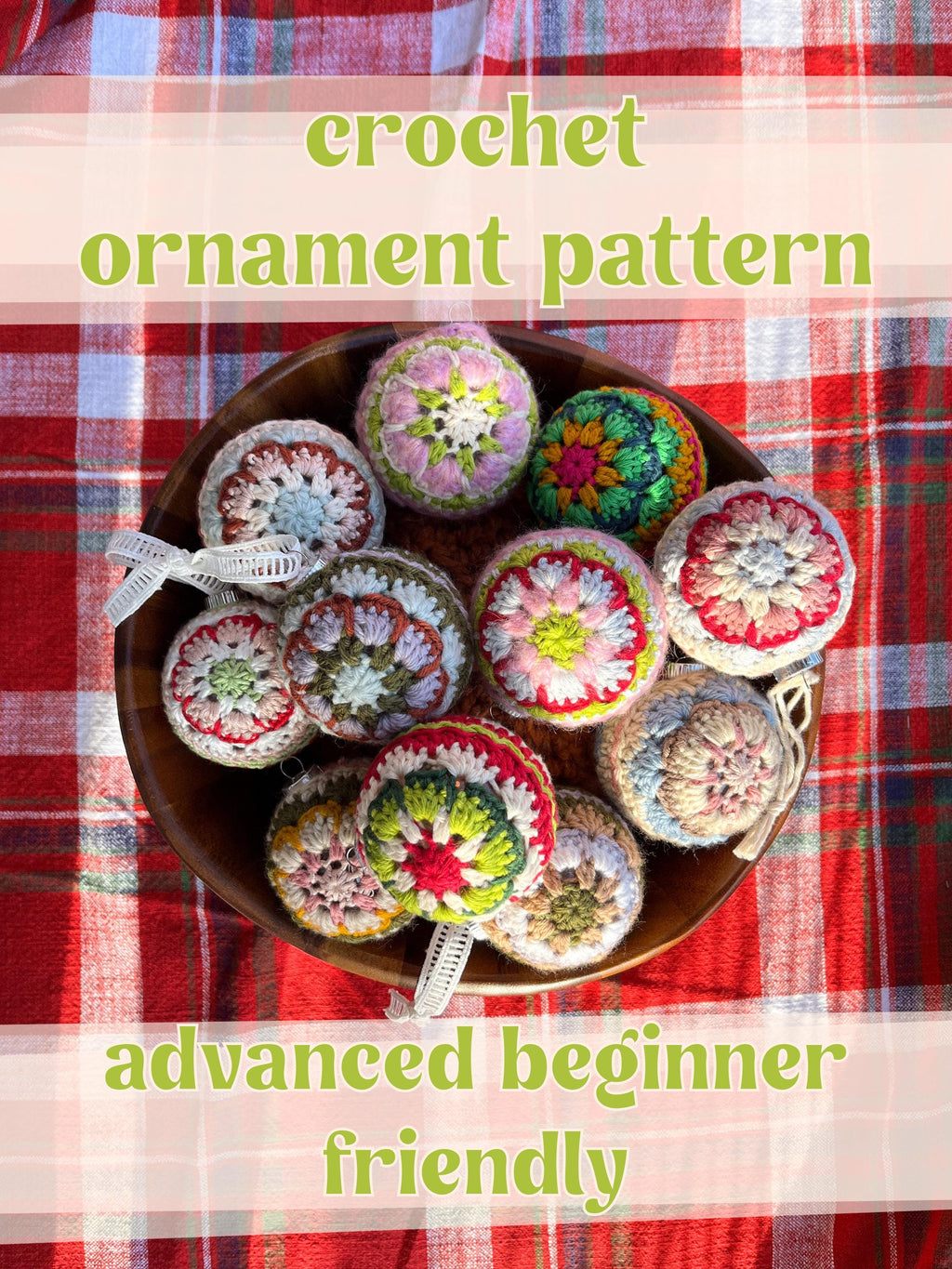 Crochet Ornament Pattern | Granny Pedal | Crochet Christmas Ornament Pattern